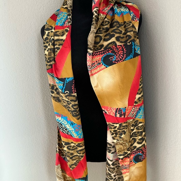 Bicici Vtg Colorful Pleated Maxi Dress With Rhinestones, XL, Romantic, Feminine - Picture 9 of 9